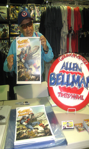 The BOMBS AWAY! poster by ALLEN BELLMAN is seen in the photo, which was taken at a special signing last weekend! !